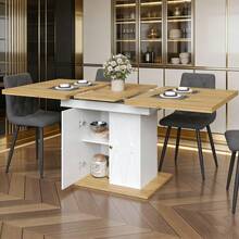 Dining Table & Chair Sets - White + MDF+Metal - View 1