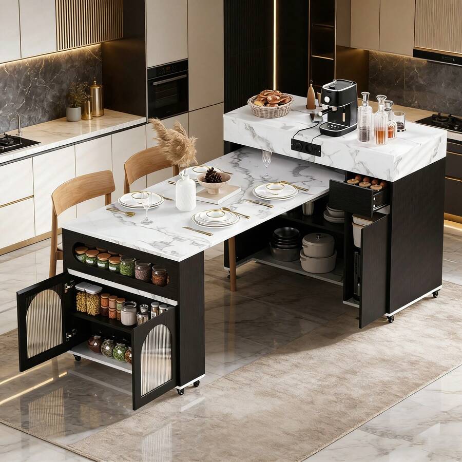 Dining Tables - Black + MDF-1 - View 1