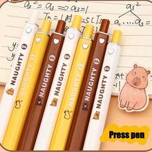 Capybara Cute Gel Pens, 0.5mm Black Ink Pens Fine Point Smooth Writing Pens, High-End Series Pens For Journaling Note Taking, Cute Office School Supplies Gifts, Large-Capacity Multi-Layer Pencil Case, Back To School Supplie Essentials Office Supplies - Multicolor - View 7