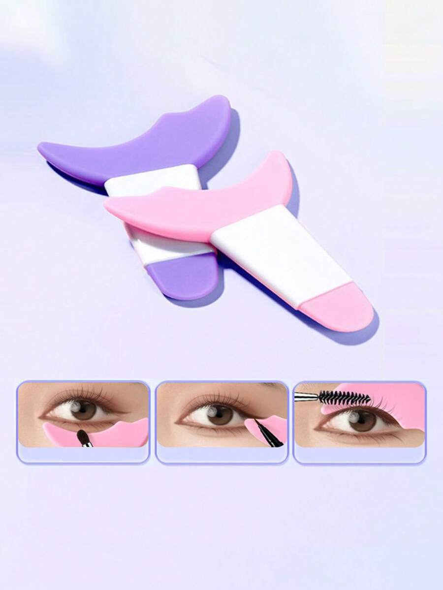 初学者眼线模板，眼影、眼线、睫毛膏化妆工具，新月形多功能美妆模板 - 彩色 - 查看 1