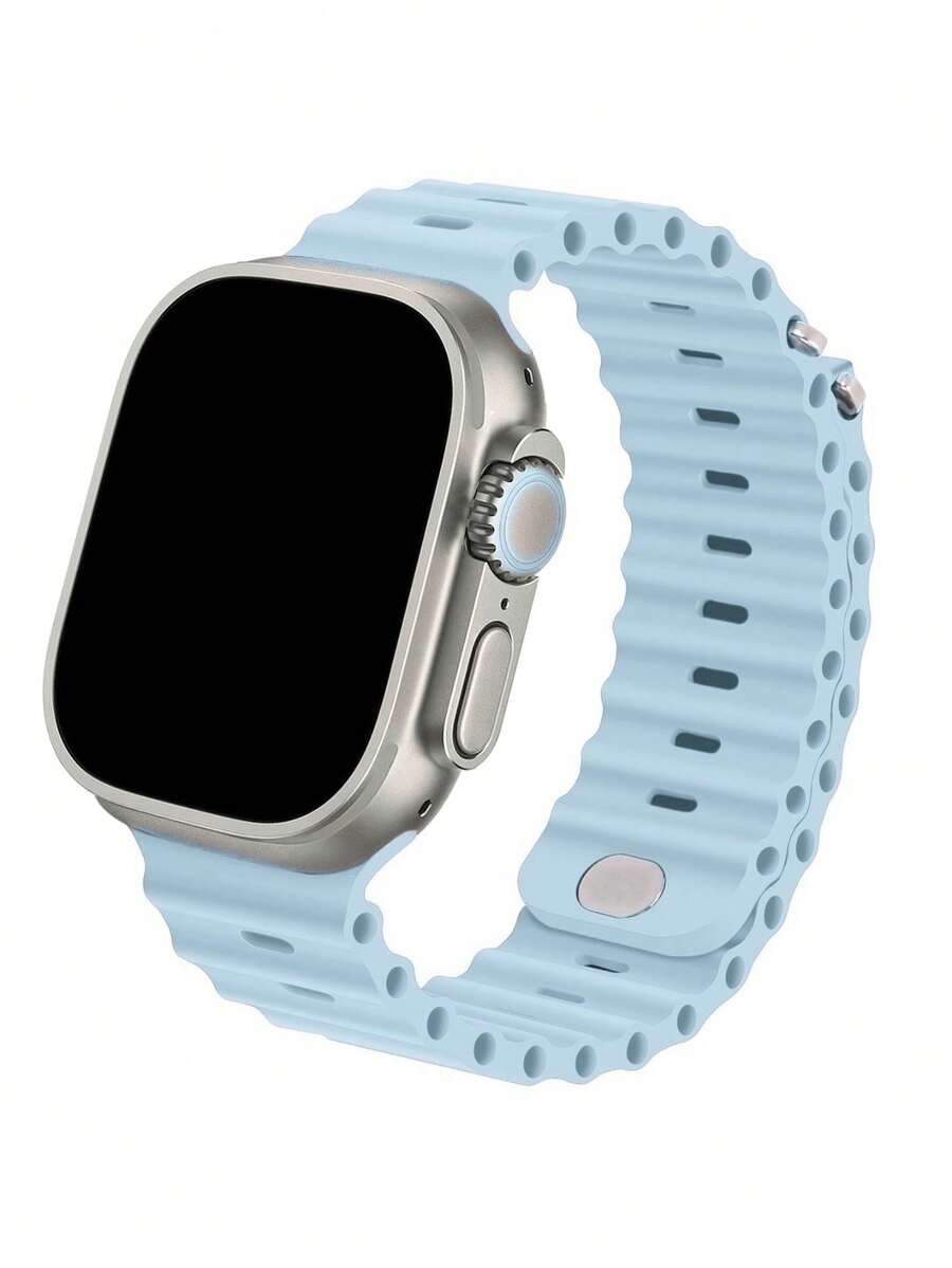 1条男女通用运动海洋风表带，兼容49mm、46mm、45mm、44mm、42mm、41mm、40mm、38mm尺寸的 Series 10/9/8/7/6/5/4/3/2/1 Ultra SE