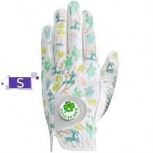 FINGER TEN Golf Glove Men Left Hand 1 Pack With Ball Marker For Right Handed Golfers, Stylish Palm Tree Pattern With Breathable All-Weather Grip And Comfortable Design For Confident Swing - White - View 9