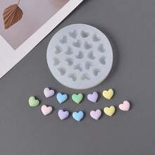 17-Cavity Star, Heart, Pentagram Silicone Mold, DIY Resin, Wax, Candle Accessories, Home Decor Multipurpose Mold - White - View 2