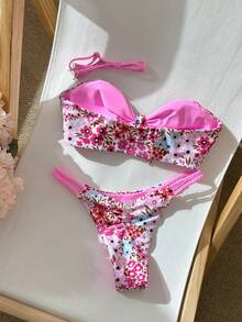 Bikini Bandeau 2 mảnh in họa tiết trái cây có thể tháo rời dành cho nữ - Nhiều màu - Xem 6
