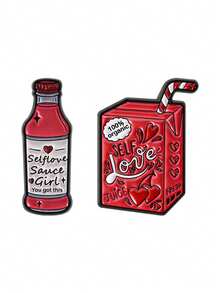 1 Bộ ghim cài áo tráng men chủ đề Chăm sóc bản thân & Yêu thương bản thân, quà tặng trang sức dành cho bạn bè để nâng cao nhận thức về bản thân. - Nhiều màu - Xem 11