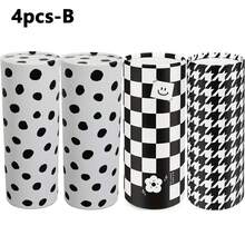 4/2/1件装 时尚黑白车载纸巾盒 可爱波点车载纸巾架 内含3层柔软面巾纸 千鸟格图案纸巾架 圆形设计 适用于汽车杯架、家庭浴室和办公室 旅行纸巾筒 内含40张纸巾 - 彩色 - 查看 20