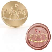 25mm Removable Brass Wax Seal Stamp With Cute Pattern, Suitable For Decorating Notebooks, Postcards And Gifts - A - View 13