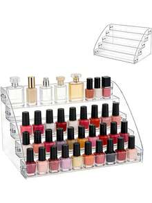 1pc 5-Tier Large Capacity Storage Rack, Cosmetic Organizer Shelf - Clear - View 14