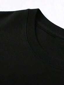 Y2K Tops, Hell Star Paradise Skull Flame Distressed Oversized Graphic Tee, Vintage, Punk, Gothic, Casual,   For Men - màu đen - Xem 4