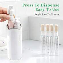 4 In 1 Travel Bottle,Travel Bottles For Toiletries,Refillable, Leak Proof And Portable,Suitable For Storing Shampoo, Shower Gel, Laundry Detergent, Suitable For Travel, Camping And Gym (Gray) - 1件 白色 - 查看 4