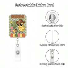 Easter Badge Reels With Alligator Clip Funny ID Badge Holders Cute Bunny Badge Reel Designs Retractable Bow Shape Easter Badge Holder For Nursing Medical Students Nurse Name Accessories For Work - 復活節 946 - 查看 2