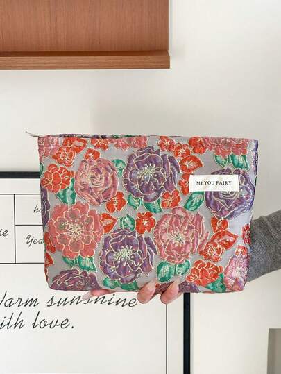 MEYOU FAIRY Makeup Bag, Portable Hand-Held Bag, Storage Bag, Toiletry Bag, Large Capacity Makeup Bag, Makeup Tissue Storage, Essential Travel Bag, Storage Bag, Women's And Girls' Sanitary Napkin Storage Bag, Student Pencil Case, Inner Bag, Zipper Pillow Bag, Square Bag, Large Makeup Bag