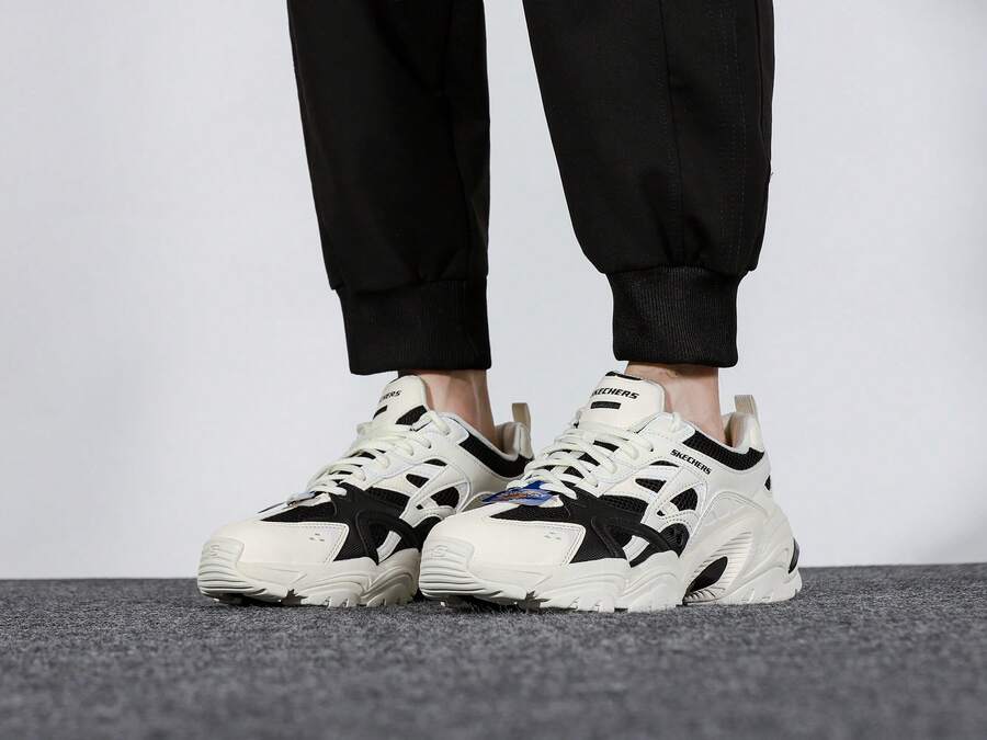 Skechers Men's Lightweight Casual Sneakers, Thick Sole Chunky Sneakers, 237234-NTBK - 237234-nTBK - View 1