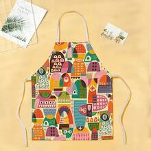 1pc Cat Pattern Apron, Creative Funny Fashion Printed Apron, Home Cleaning Apron, Easy Clean Kitchen Cooking Apron, Creative Home Apron - Multicolor - View 15