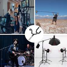 Boom Pole Holder, Boom Mic Holder, Boom Microphone Holder, Microphone Metal Boom Pole Holder Audio Boom Cradle Mount Stand, Boom Pole Holder For C-Stands And Mic Stands - Microphone Mount - View 6