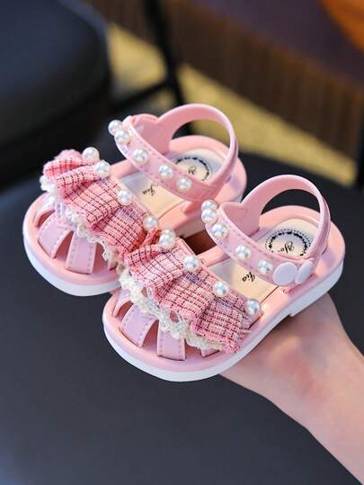 2026新款夏季女童凉鞋，0-4岁，蝴蝶结时尚包头室内/室外鞋