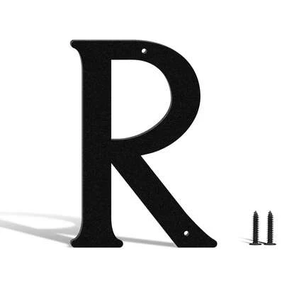 ShowMtheM 3-4-5-6-7-8 Inch Metal House Numbers And Letters, Black Modern Address Signs, Outdoor Mailbox Numbers With Nail Kit, For Houses, Hotels, Apartments, Streets