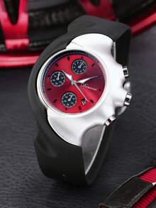 1件男士Y2K复古多功能防水夜光石英腕表， - 銀色 - 查看 13