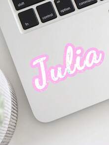 Custom Your Text Here Clear Vinyl Stickers, Custom Clear Vinyl Stickers, Custom Clear Sticker, Clear Vinyl Custom Logo, Custom Sticker Laser Sticker.Personalized Retro Name Sticker: Holographic Water Resistant Decal.Personalized Bubble Letter Name Sticker - Custom Water Bottle, Laptop, School Decal. - Multicolor - View 12