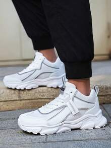 Men's Fashion Sneakers New Arrivals Comfortable Chunky Soled Athletic Shoes For Daily Wear And Travel Perfect Gift For Him Best Choice - trắng - Xem 2