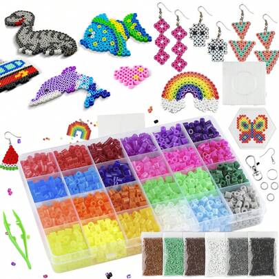 800 piezas/4000 piezas/8400 piezas Cuentas de colores, para aficionados a la joyería DIY, materiales de artesanía de joyería hecha a mano, regalos para fiestas