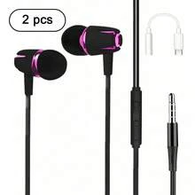 有线耳机，3.5mm接口，入耳式低音立体声耳机，带麦克风和音量控制，适合游戏 - 查看 22