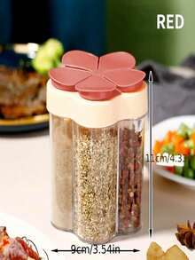 5-In-1 Portable Spice Container, For Home Kitchen, Kitchen Storage, Outdoor Camping Seasoning Storage - Multicolor - View 2