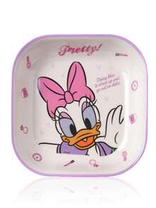 1pc Disney Cartoon Square Plate, Melamine Material Suitable For Hot & Cold Food, Heat Resistant Dinnerware, Cute Creative Daisy & Donald Duck Design Plate, 750ml - Multicolor - View 7