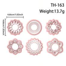 Plastic Polymer Clay Cutters & Hollowed-Out Retro Geometric Floral - DIY Crafting With Precise Cutting Edges For Handmade Clay, Jewelry Beads, Resin Charms - Molding Die For Polymer Clay Art Supplies (Compatible With DIY Kits) - TH163 - View 11