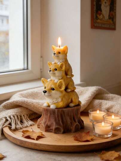 3D Cute Corgi Silicone Candle Mold | Exquisite Figure Details, Flexible & Durable, Easy To Clean, Ideal For Handmade Aromatherapy Candles Craft Creation