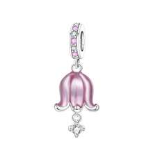 CYMYSS 1件女士粉色百合花吊坠，925镀银镶嵌立方氧化锆，欧美风格，节日礼物/日常佩戴时尚项链饰品 - 彩色 - 查看 8