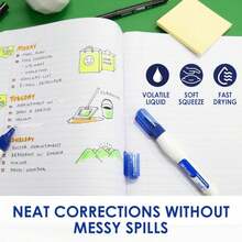 BAZIC Products Correction Pen - Corrections Fluid, Precise Metal Tip White Out, Ideal For School &Amp; Office Supplies, Alternative To Correction Solution, 2/Pack, 1-Pack - ColorA - 查看 2