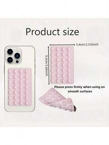 1个简约实用硅胶吸盘手机支架，双面强力硅胶材质，28个独立吸盘，无需胶水，可重复使用，稳固防滑，多功能支撑，适用于化妆、健身、淋浴、汽车、厨房等多种场合，兼容和安卓手机，家居必备神器，生日、情人节、新年、毕业季礼物佳选。 - 彩色 - 查看 3