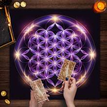 1件装神秘塔罗星座祭坛布，多种尺寸可选，高清升华印花，星空自然图案，可机洗，适合派对使用 - 彩色 - 查看 5