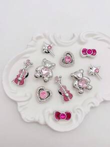 10 chiếc phụ kiện trang trí giày sandal bạc dễ thương tự làm, phụ kiện thường ngày - Phụ kiện giày cá nhân hóa vui nhộn, đa năng, món quà hoàn hảo cho các bữa tiệc ngày lễ. - Bạc - Xem 3