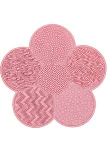 Silicone Makeup Brush Cleaning Mat, Flower Shaped, Makeup Brush Cleaner With Suction Cup, Portable Brush Washing Tool, Valentine's Day Birthday Party Gift - Solid Color - View 14