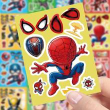 Marvel 8pcs Q-Version Hero Sticker, Children's DIY Face Changing Stickers, Avengers Party Gifts, Classroom Rewards. - Multicolor - View 2