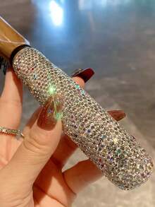 1 chiếc lược cài tóc đính đá lấp lánh chất lượng cao, lược tạo kiểu tóc bồng bềnh, thích hợp sử dụng tại nhà, phòng tắm, khi đi du lịch, quà tặng sáng tạo. - Bạc - Xem 7