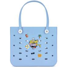 1 EVA Beach Bag, Tote Bag, Casual Tote Bag, Women's Picnic Shoulder Bag, Waterproof, Lightweight, Durable, Multi-Functional Essential Bag, Multi-Functional Shoulder Bag Shopping Tote Bag, Mesh Bag, Multi-Functional Toiletry Bag, Bathroom Bag And Shoulder Bag, Lightweight, Large Capacity, Portable Mesh Beach Bag, Suitable For Family Travel, Vacation, Beach, Camping And Hiking, Summer Bag, Cosmetic Bag - 彩色 - 查看 36