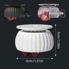 4件套带锁旋转脚轮，自粘式家具轮，360°静音旋转 - 镜面金属承重轮 - 无需钻孔即可轻松移动沙发和橱柜 - 多色 - 查看 11