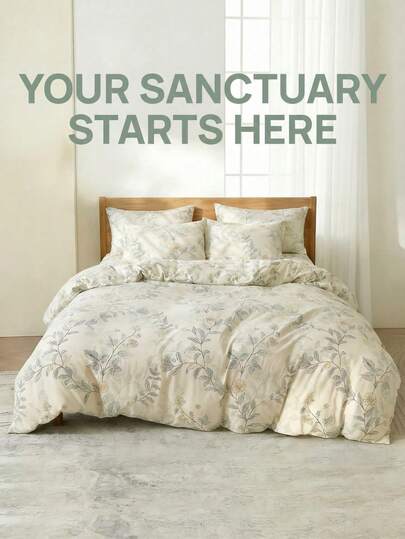 3pcs Duvet Cover Set - 1 Duvet Cover + 2 Pillow Shams (No Filling), Bedding Set, Fashionable Floral Pattern, Soft & Comfortable, Suitable For Dorm, Home Bedroom, Hotel, All Seasons, With Zipper Closure And Pillow Covers, Multiple Colors, Extra Large Size