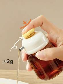 1 pièce Nouvelle bouteille d'huile mignonne avec pression, bouteille multifonction pour sauce/sauce soja pour la cuisine, distributeur d'assaisonnement détachable - Multicolore - Voir 5