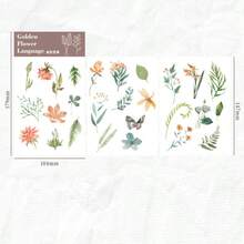 3pcs/Set Botanical Stickers, Flat Adhesive Stickers With Backing, DIY For Album, Notebook, Phone Case, Books Scrapbook Supplies Scrapbooking - 1 Set - View 13