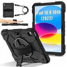1pc 3-In-1 Anti-Drop Design, Adjustable Shoulder Strap, PC+Silicone Material, 360° Rotatable Handgrip Stand, Sturdy Protective Case Suitable Compatible With Ipad 11th (A16) 2025, 10th 2022, Galaxy Tab A11+ 2025/A9 Plus, Fashionable And Ideal For Gifts And Awards. - Multicolor - View 88