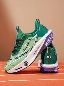 L.S.W.P Men's Athletic Shoes - Lightweight & Breathable Running Shoes, Enhanced Cushioning And Durable Rubber Outsole, Suitable For Training, Hiking And Casual Wear - All-Season Low-Top Sneakers, Streetwear Hiking Shoes, Fashionable Athletic Design, Fabric Upper. - Green - View 7