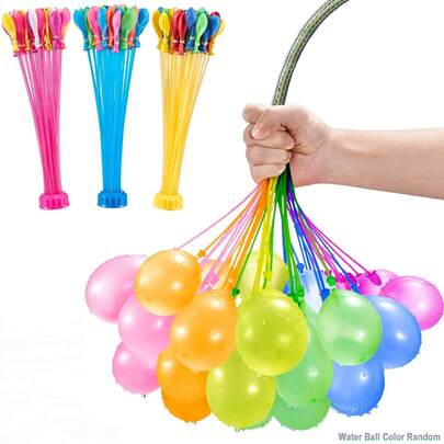 1 Set Tropical Color Self-Sealing Water Bomb Balloons, Summer Fun Water Game Toys, Tropical Party Balloons, Thick & Large Latex Material, Suitable For Outdoor Camping, Beach, Swimming Pool