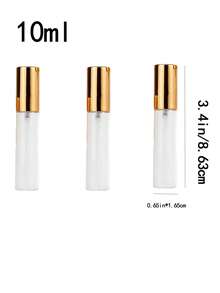 15ml Clear Glass Perfume Sample Bottle With Gold Pump Head, Mini Fine Mist Sprayer, Portable Essential Oil Spray Bottle, Empty Bottle, Facial Mist, Moisturizing Bottle, Travel Size Cosmetic Container, Refillable Bottle, Clean And Hygienic, Essential For Travel And Business - 彩色 - 查看 14