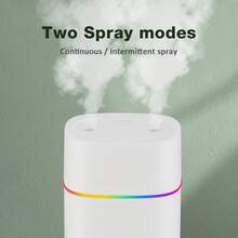 Hailicare 600ml USB Quiet Essential Oil Diffuser, Dual Mist Nozzle Humidifier With Color Light For Home, Office, Car - Mist - View 3