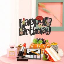 5pcs Makeup Themed Cake Decorations - 3D Resin Cosmetic Cake Toppers, Lipstick, Paper Cup Cake Decor, Perfume Bottle Cake Decorations, Suitable For Bridal Shower, Makeup Salon, Spa Theme Party - 5pcs - View 8
