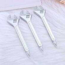 1支扳手造型新奇塑料圆珠笔，0.5毫米黑色墨水笔芯，适用于学生和办公人员 - 彩色 - 查看 3